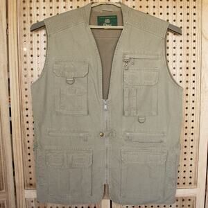 Vintage Orvis Fly Fishing Hunting Vest Sportsman Canvas‎ Mens SIZE L
